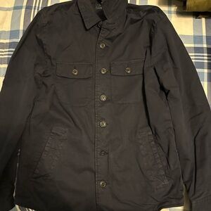 Men's Abercrombie and Fitch shirt Jacket Navy Blue